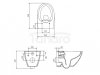 CERSANIT - Set C458 - miska zawieszana MODUO PLUS OVAL CleanOn z deską duroplastową Slim  S701-970